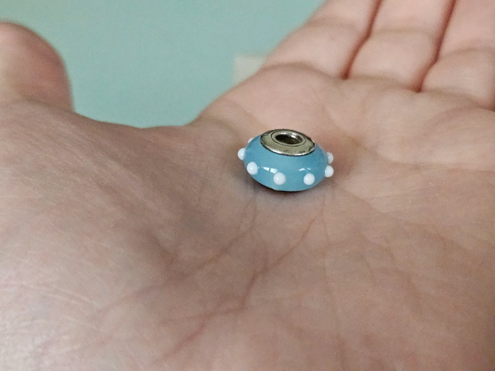 Blue spotted murano pandora – photo 3